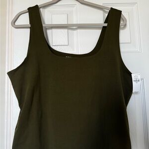 Olive Moss Green Sleeveless Crop Top -NWT